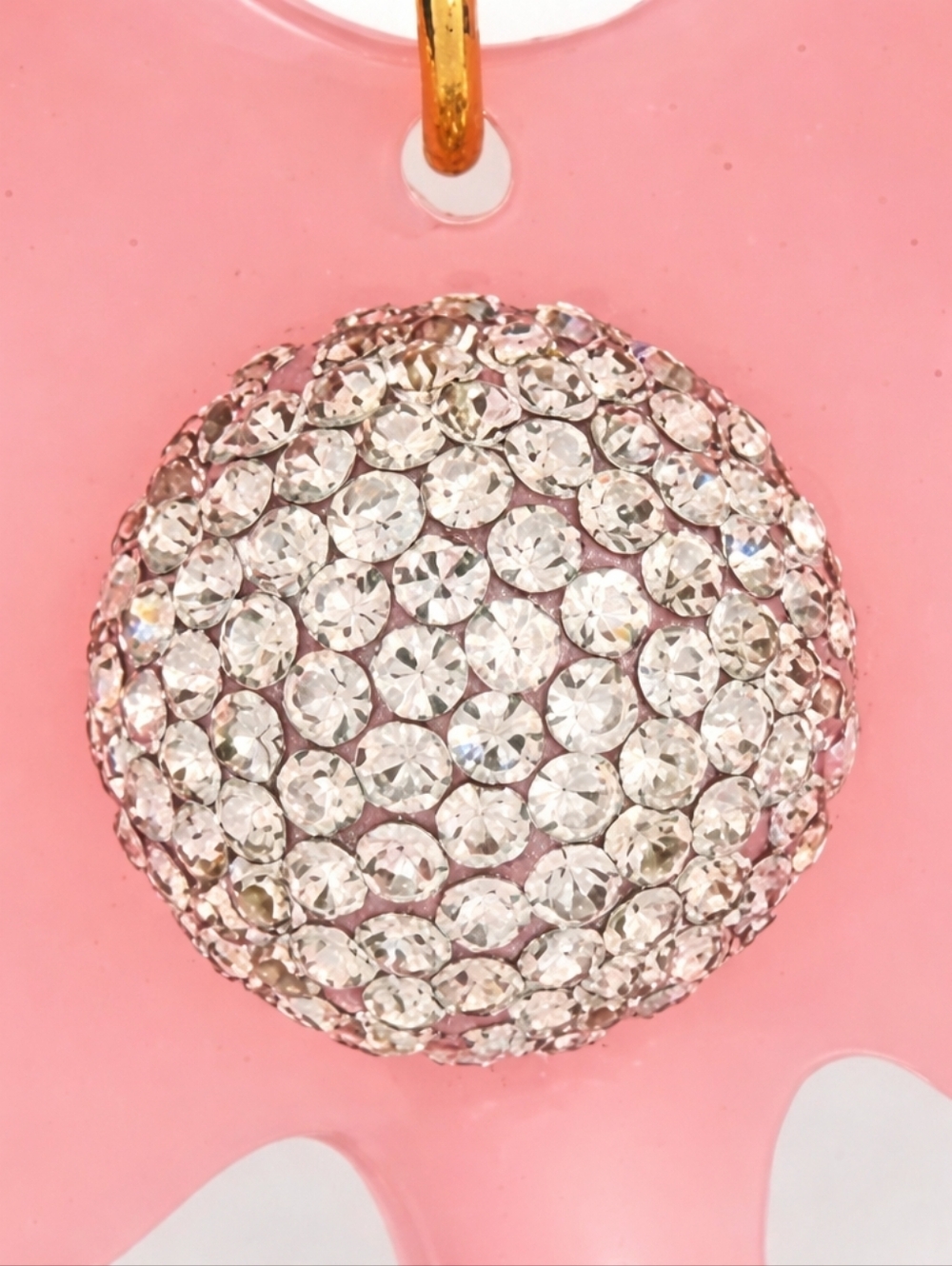 Lele Sadoughi Pink Lily Drop Earrings Statement Floral Crystal Earrings - Picture 4 of 5